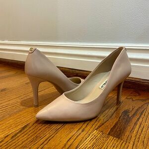 Karl Lagerfeld Nude Leather Heels